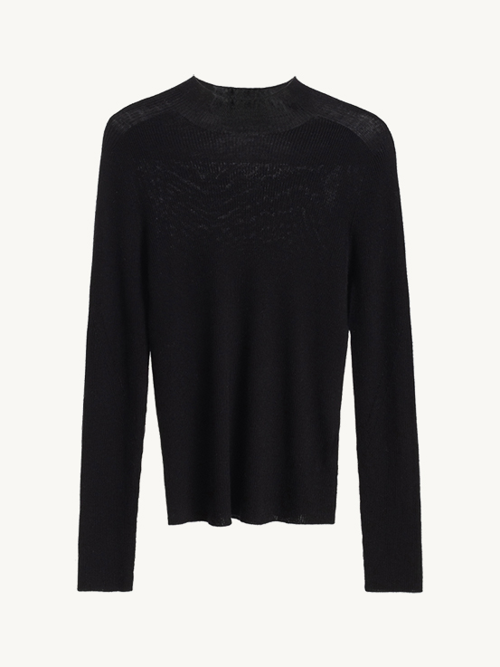 2x2 Ribbed Mock Neck Sweater - Image 2