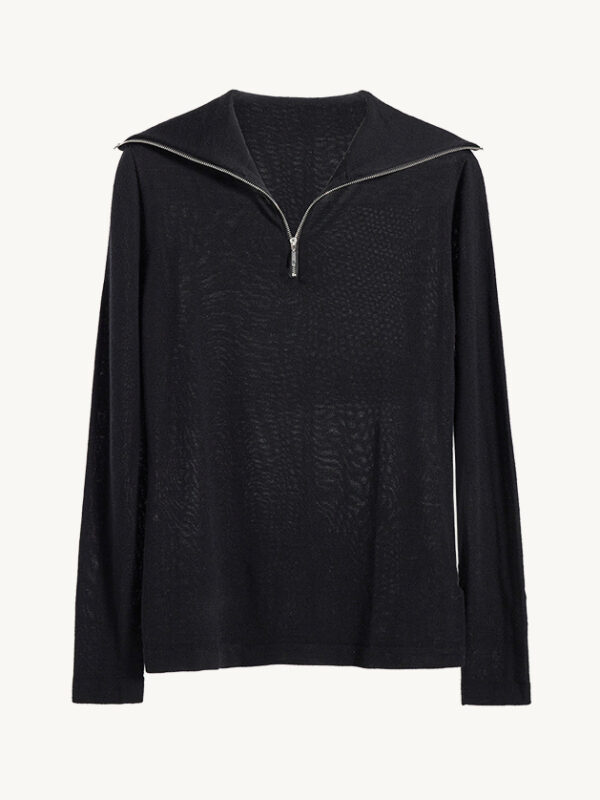Minimalist Knit Half-Zip Sweater