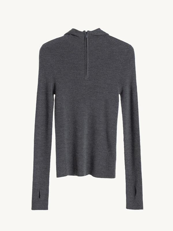 Stretchy Zip-Up Hoodie Base Layer