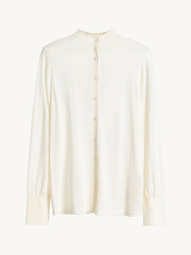 Minimalist Crew Neck Cardigan - Image 2