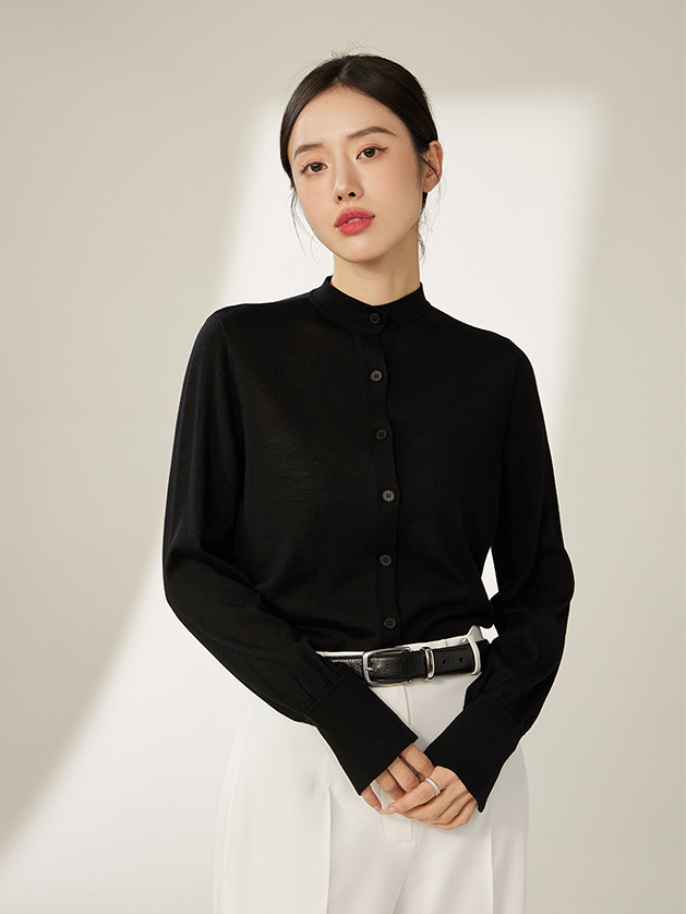 Minimalist Crew Neck Cardigan - Image 6