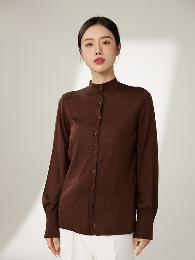 Minimalist Crew Neck Cardigan - Image 7