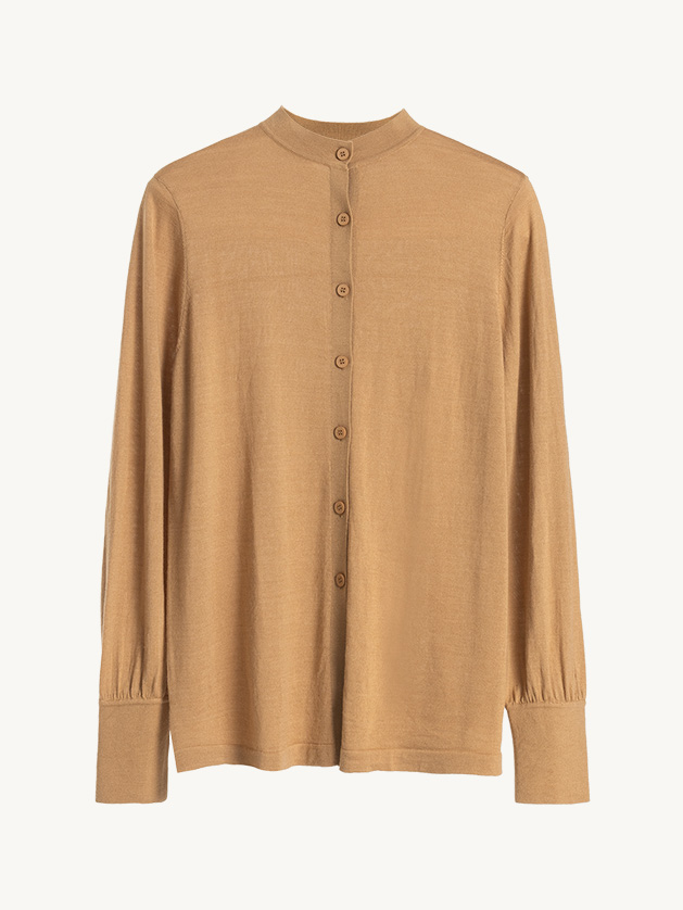 Minimalist Crew Neck Cardigan - Image 3