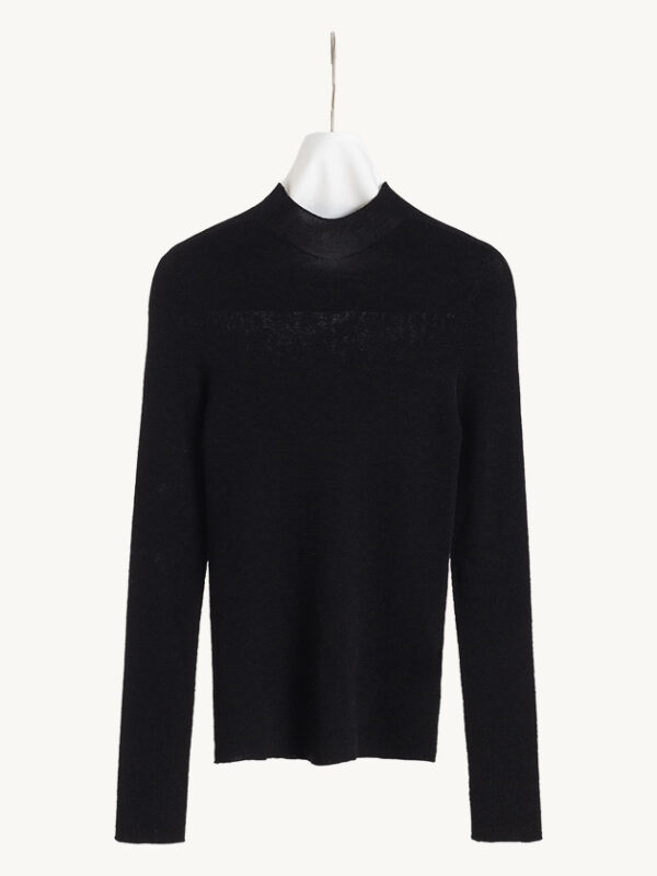 Refined Pressure-Free Mock Neck Sweater