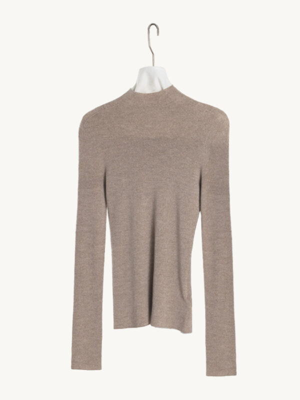 French Mock Neck Knit Base Layer
