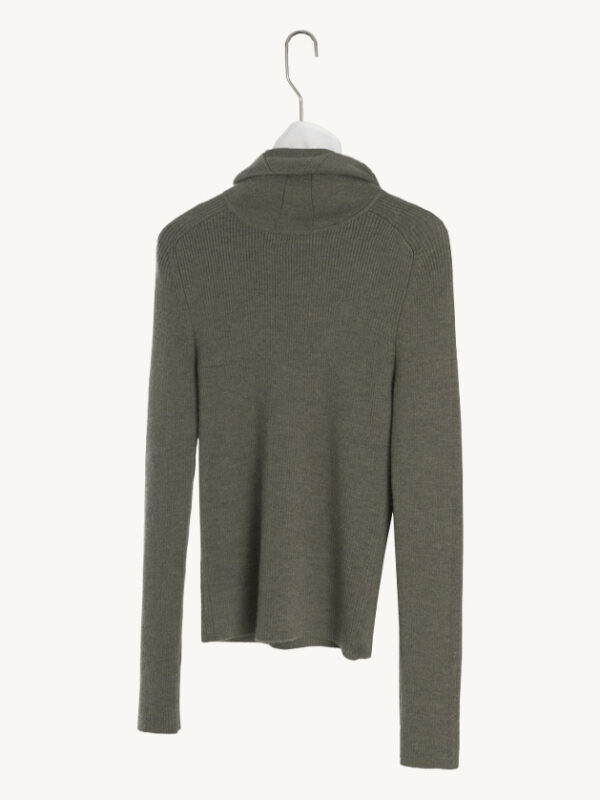 High-Neck Hooded Sweater