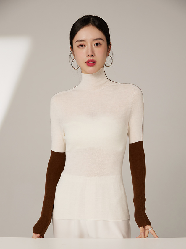 Contrast Sleeve Wool Base Layer - Image 5