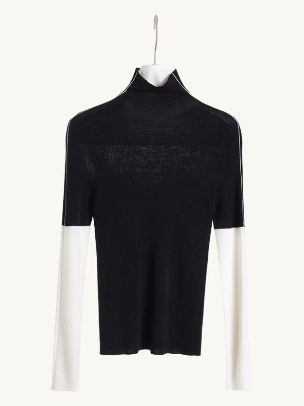 Contrast Sleeve Wool Base Layer