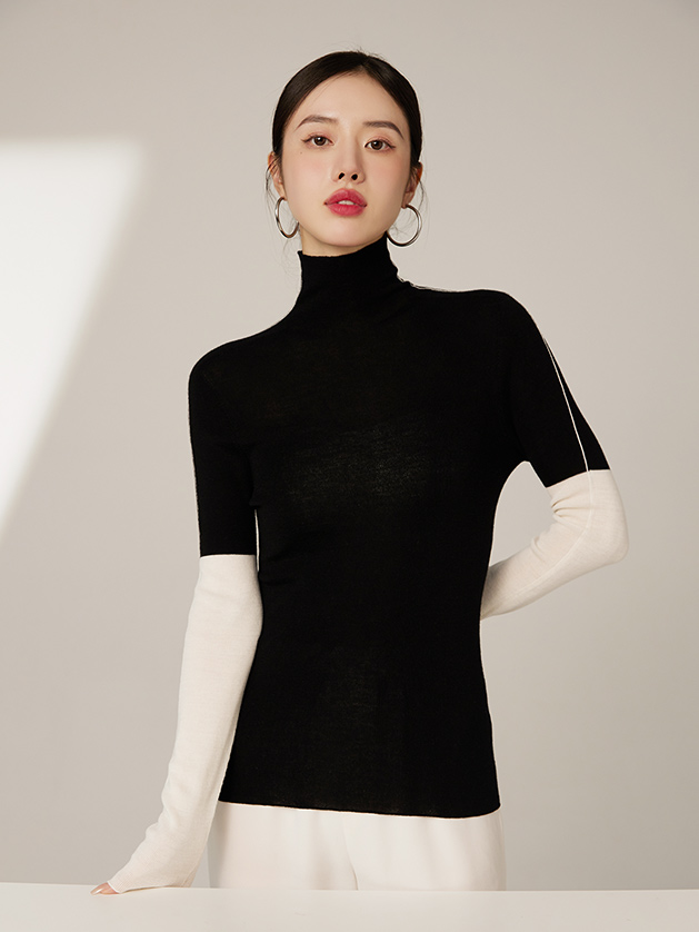 Contrast Sleeve Wool Base Layer - Image 4