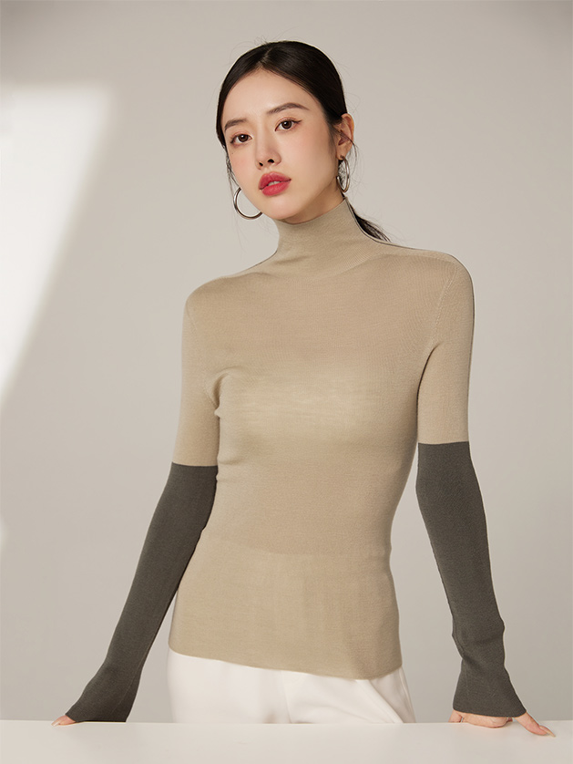 Contrast Sleeve Wool Base Layer - Image 6