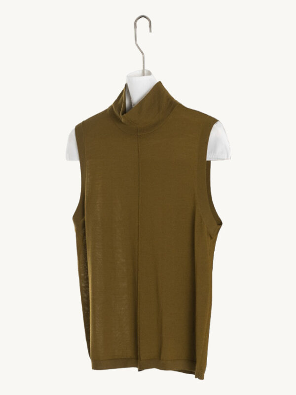 Turtleneck Sleeveless Knit Vest