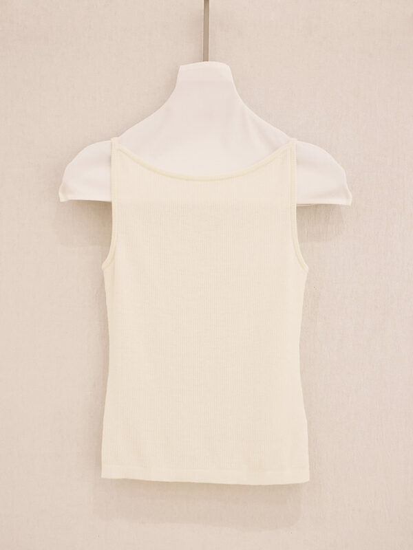 Stretch Boat Neck Sleeveless Top