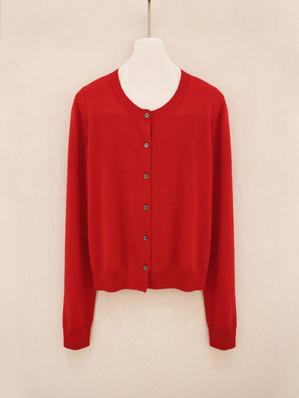 Crew Neck Knit Cardigan
