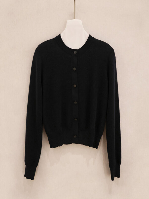 Bound Placket Knit Cardigan