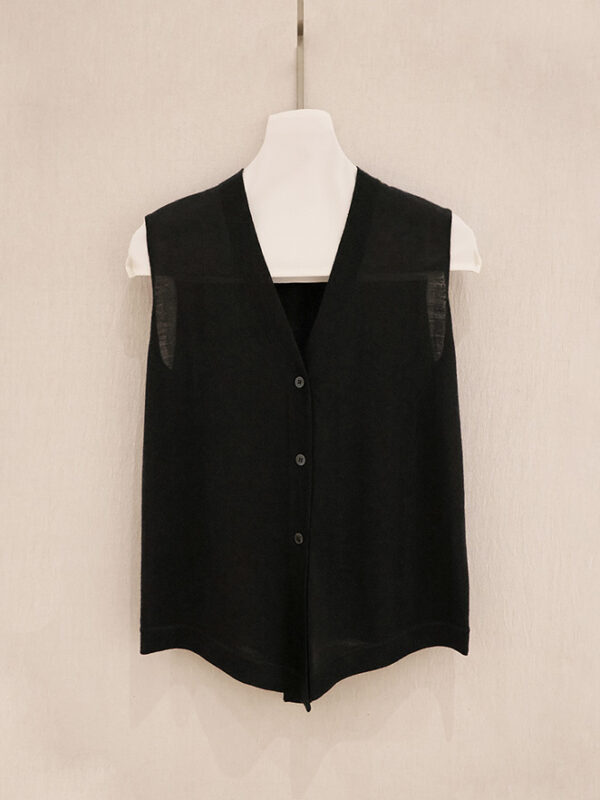Sleeveless V-Neck Knit Vest