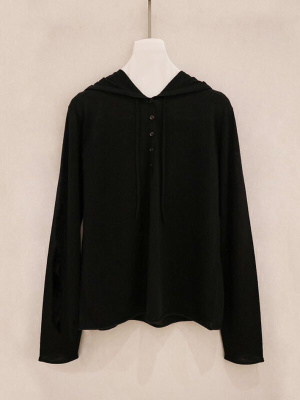 Drawstring Hooded Henley Base Layer