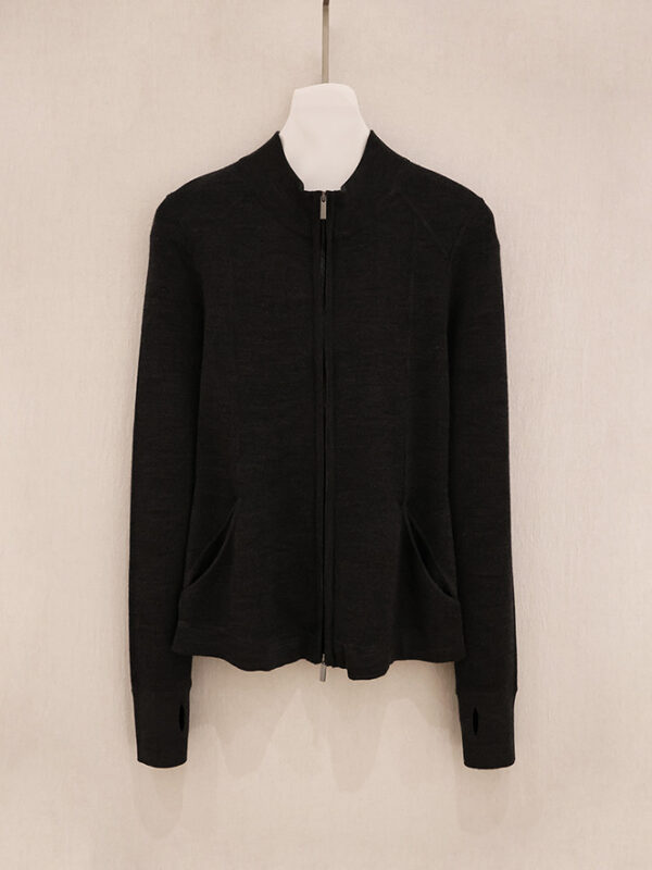 Full Cardigan Pocket Zip-Up Cardigan